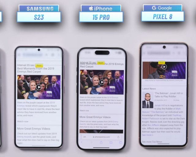 Портал PhoneArena сравнил автономность флагманов Samsung, Apple, Google и Asus