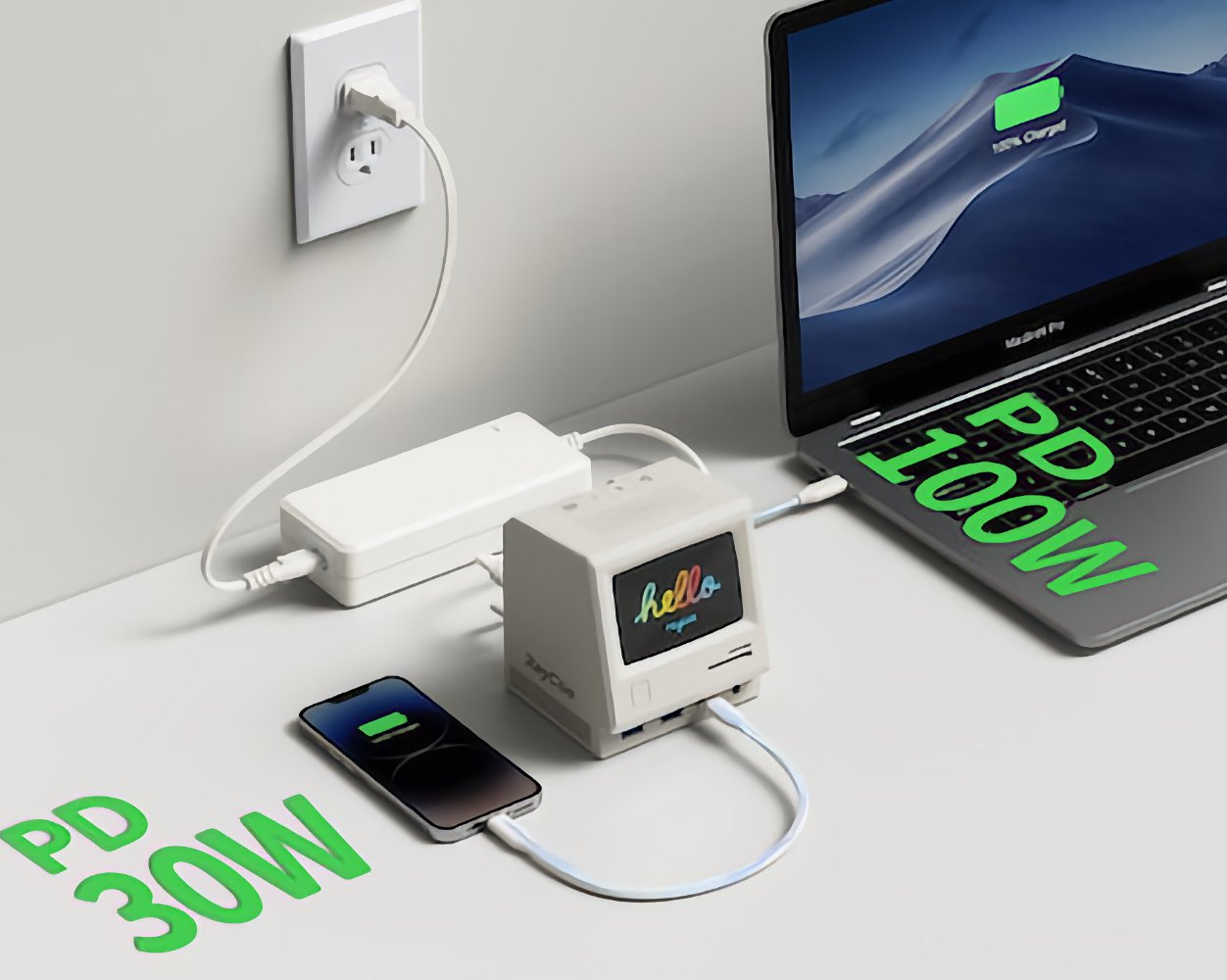 Штука дня: RayCue 128K — хаб в виде легендарного Macintosh 128K