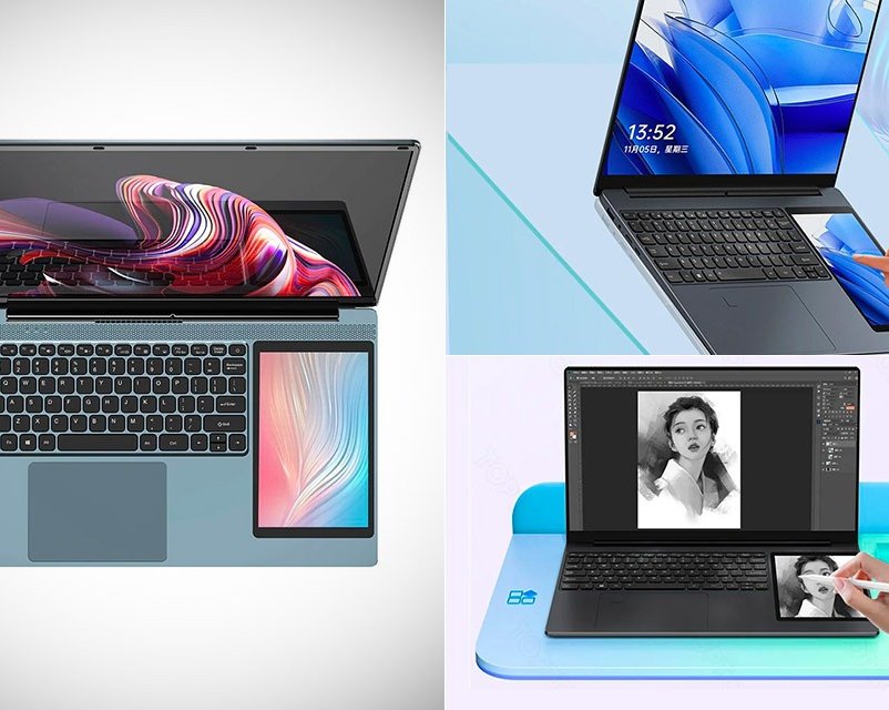 Представлен ноутбук Topton L10 с двумя экранами. Один из них — рядом с клавиатурой